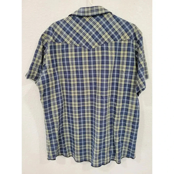 Vintage Wranglers Plaid‎ Men's Pearl Button Snap UP Shirt size XL #4 - Picture 2 of 3